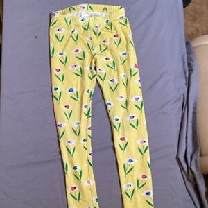 Hanna Andersson Yellow and Green Floral Leggings